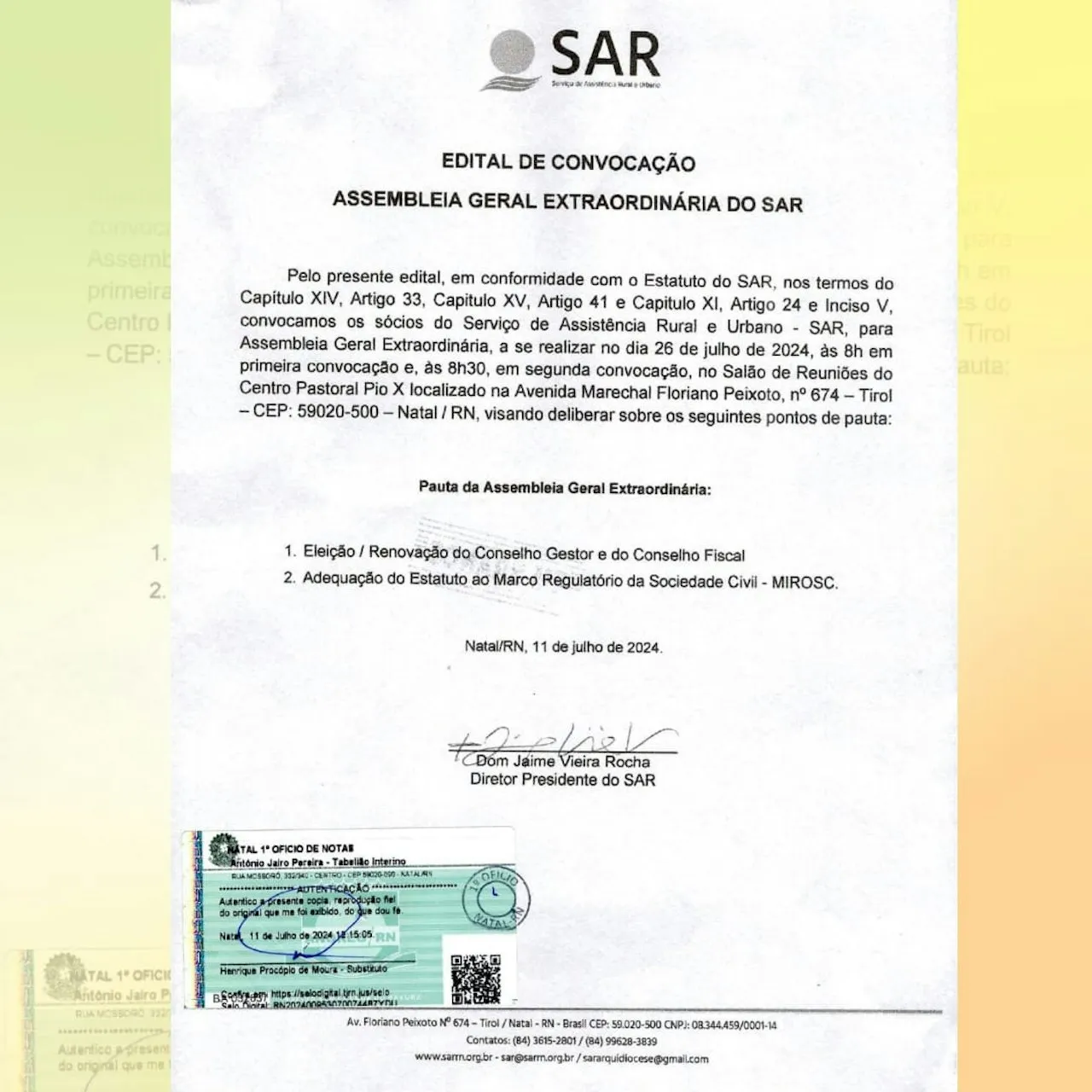 Edital de Convocação