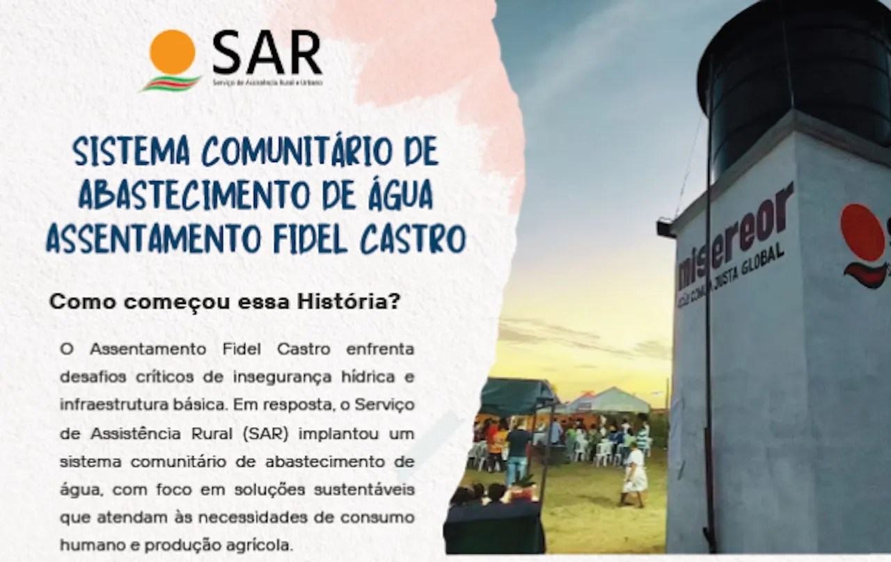 Formação e Implantação do Sistema Comunitário de Água no Assentamento Fidel Castro: Solução Sustentável Frente à Crise Hídrica e à Falta de Infraestrutura.