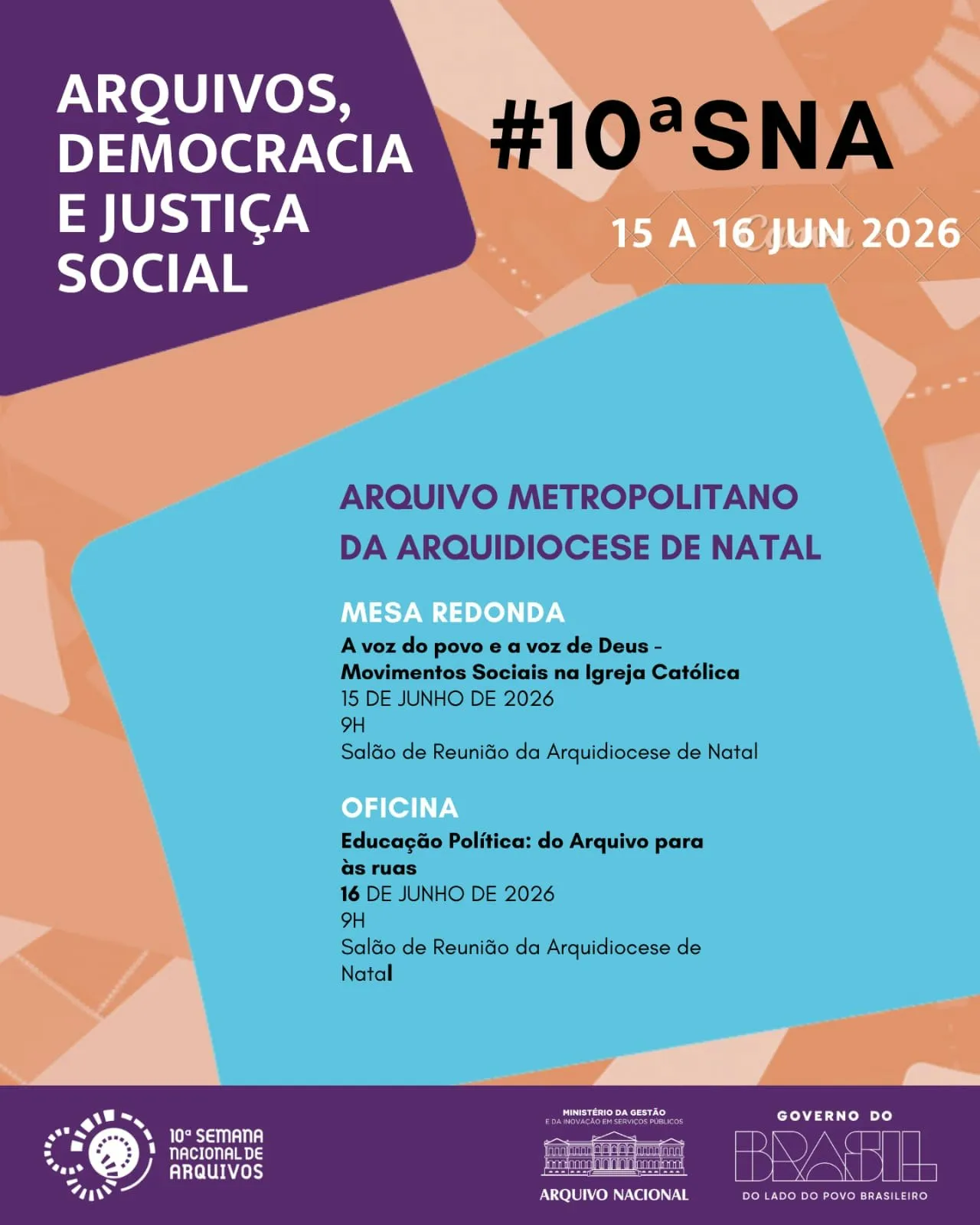 Semana Nacional dos Arquivos 2026 — mídia 2